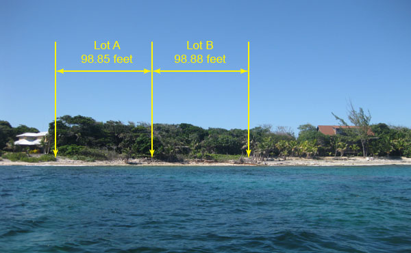 Listing ID: URE0617,  Utila, Bay Islands, HN - 0.375 Acre Beachfront Lot At Silver Garden (Lot A), Photo #